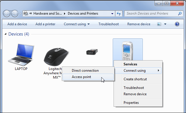  اتصال اینترنت گوشی به کامپیوتر از طریق بلوتوث