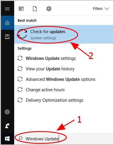 اجرا Windows Update