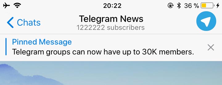 بروزرسانی جدید تلگرام