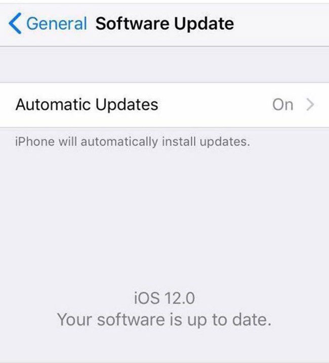 iOS 12 Update