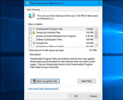 آموزش پاک کردن فولدر Windows.old با برنامه Disk Cleanup