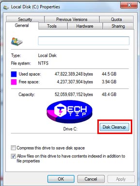 افزایش حافظه هارد دیسک با Disk Cleanup