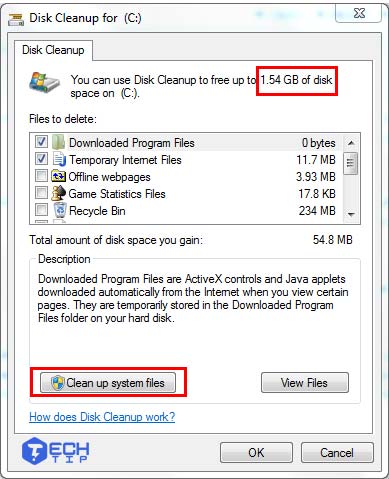 افزایش فضای هارد دیسک با Disk Cleanup