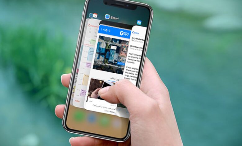 آموزش بستن برنامه های باز در آیفون و آیپد