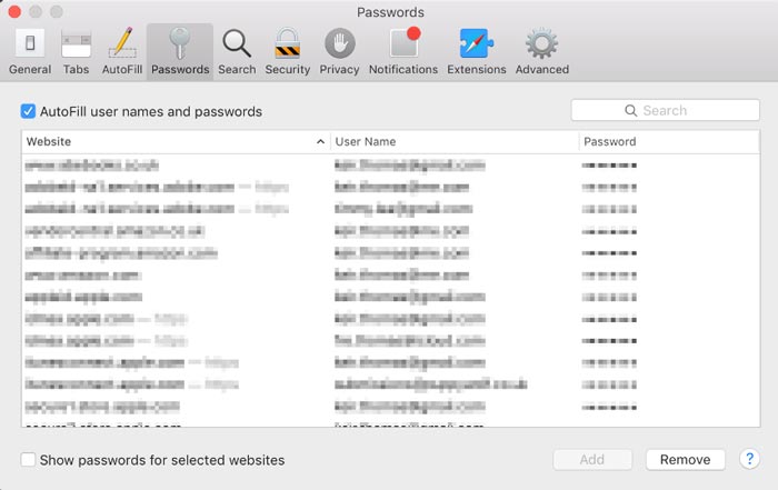 اطلاعات کاربری سایت را حذف کنید