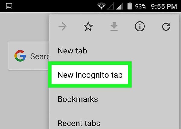  فعال کردن حالت ناشناس کروم در اندروید