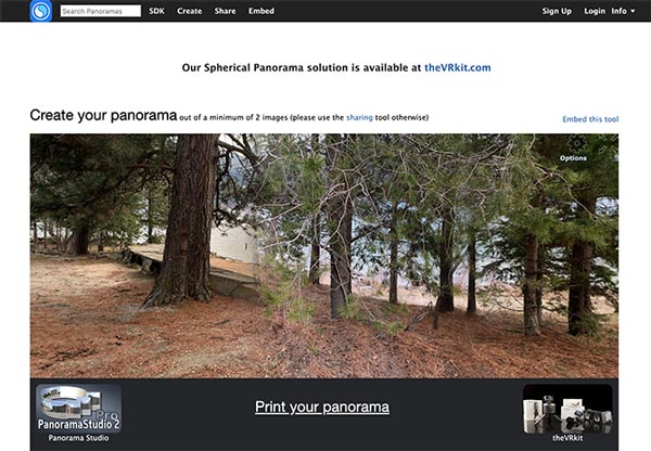 ساخت عکس پانوراما با ابزار آنلاین Dermandar