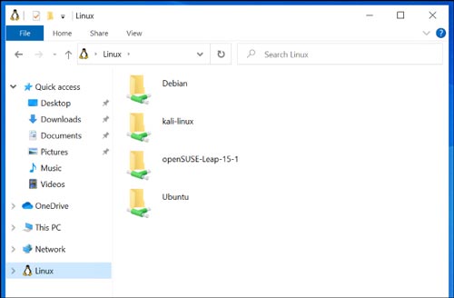 دسترسی به فایل های لینوکس از فایل اکسپلورر ویندوز10