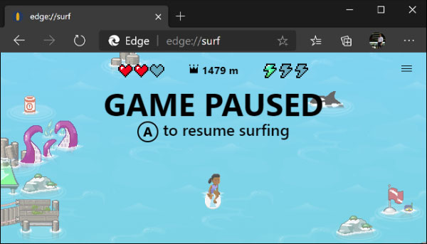 چگونه بازی مخفی Surfing مایکروسافت اج انجام دهیم؟