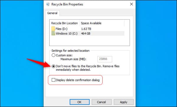 چگونه همیشه فایل ها را حذف دائمی کنیم؟