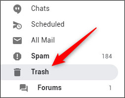 نحوه حذف کردن ایمیل 