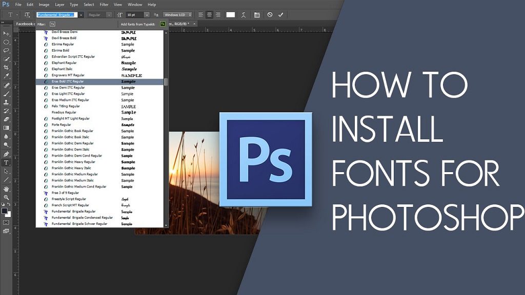 Add Fonts On Photoshop