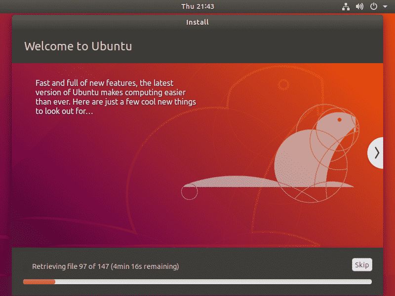 Installing Ubuntu on the Virtual Machine