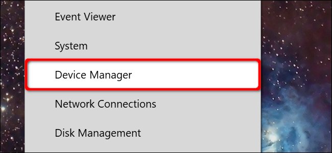 Windows 10 Open Device Manager