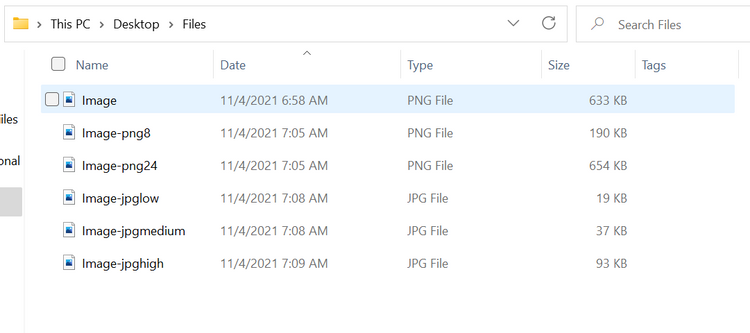 تفاوت فایل های PNG و JPEG