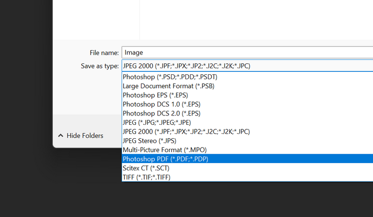 فرمت های ذخیره سازی تصاویر در فتوشاپ