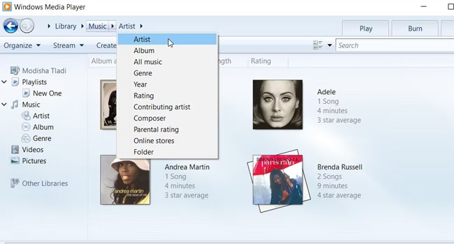 جستجوی موسیقی در ویندوز