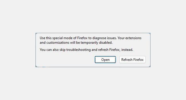 بازنشانی فایرفاکس قبل از ورود به برنامه در ویندوز 11