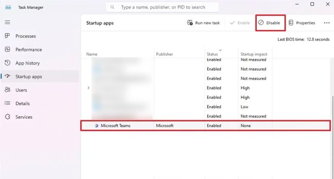 غیر فعال کردن برنامه های Startup با استفاده از برنامه تنظیمات