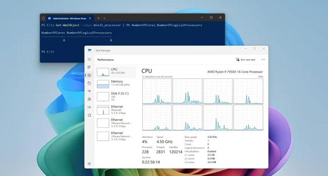 نحوه بررسی تعداد هسته های پردازنده در ویندوز 11