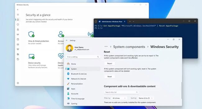 نحوه بازنشانی برنامه windows security در ویندوز 10 و 11