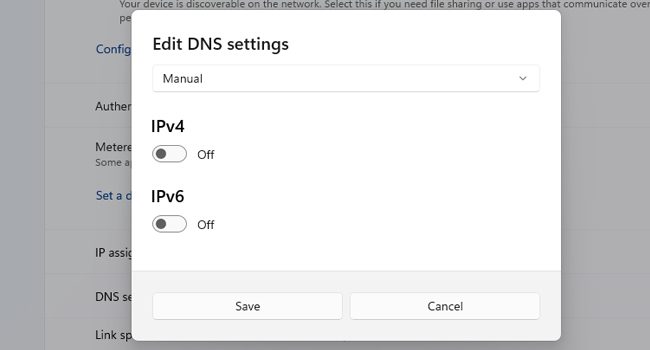 غیر فعال کردن DNS در ویندوز 11