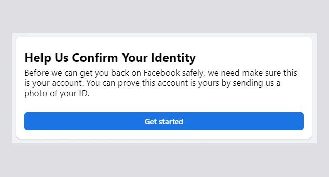 خطای Please Confirm Your Identity در فیسبوک