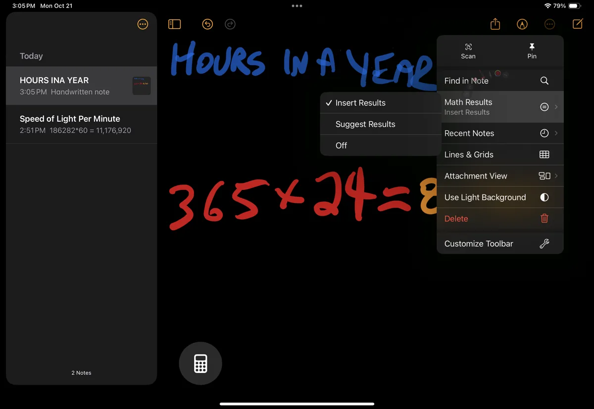 ویژگی جذاب Math Note با قلم اپل